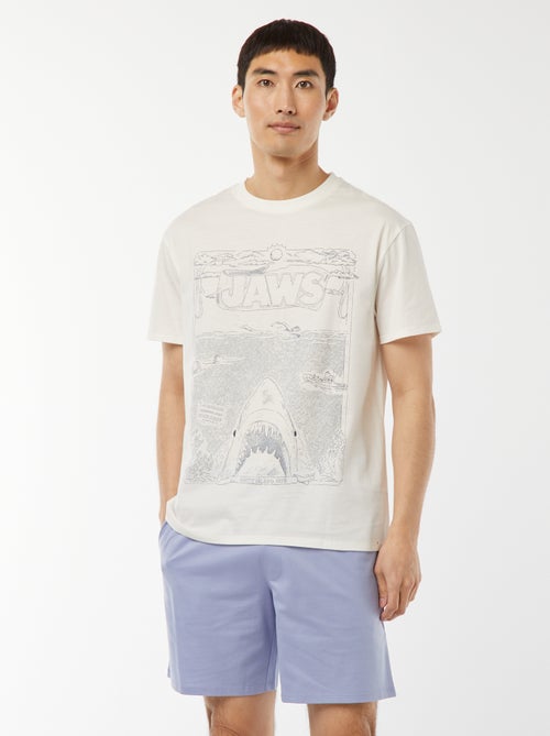Setje - Korte pyjama - Short + T-shirt met pring uit de film 'Jaws' -  2-delig - Kiabi