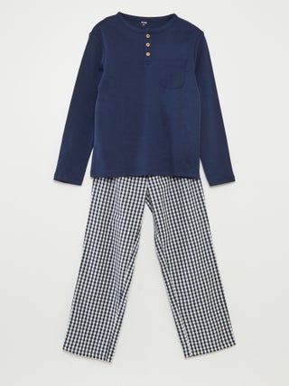 Setje - Lange pyjama - T-shirt + broek in poplin - 2-delig