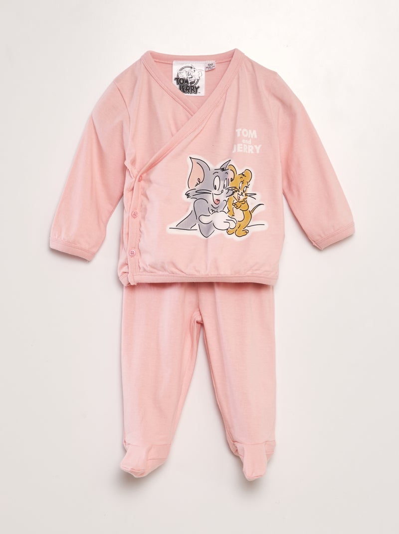 Setje - Lange pyjama 'Tom & Jerry' - 2-delig ROSE - Kiabi