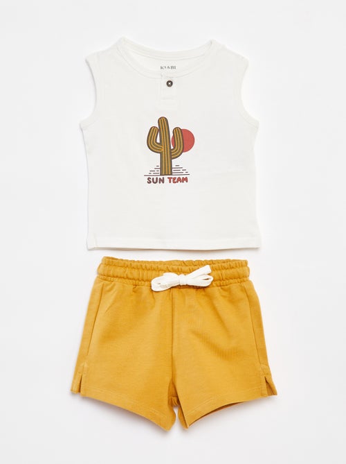 Setje - Mouwloos T-shirt + short - 2-delig - Kiabi