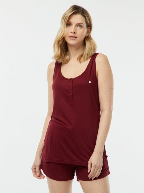 Setje - Mouwloze pyjamatop + short 'Dodo' - Kiabi