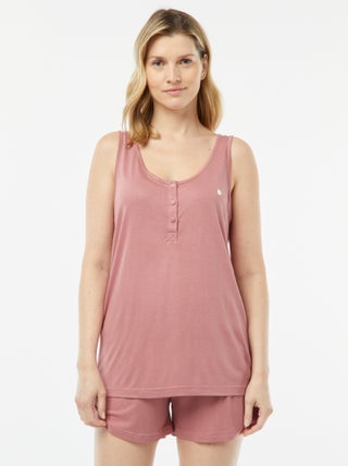Setje - Mouwloze pyjamatop + short 'Dodo'