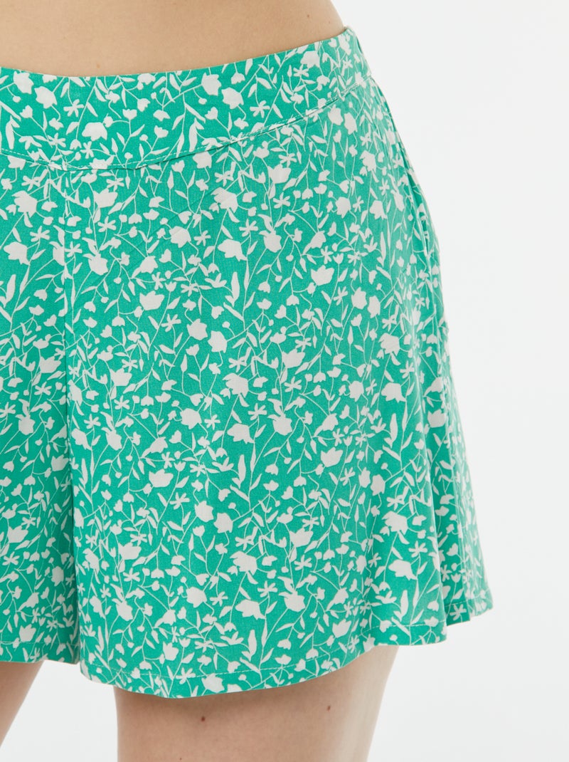 Setje - Mouwloze pyjamatop + short met print GROEN - Kiabi