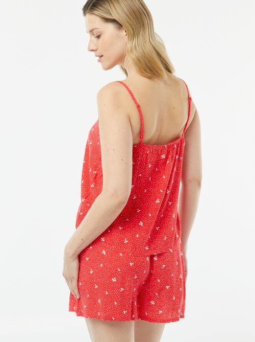 Setje - Mouwloze pyjamatop + short met print - Kiabi