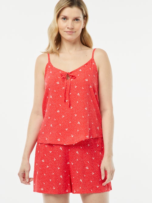 Setje - Mouwloze pyjamatop + short met print - Kiabi