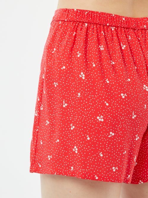 Setje - Mouwloze pyjamatop + short met print - Kiabi