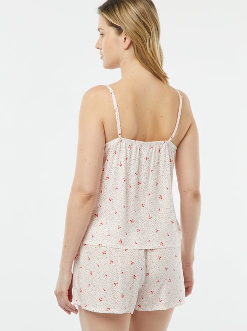 Setje - Mouwloze pyjamatop + short met print - Kiabi