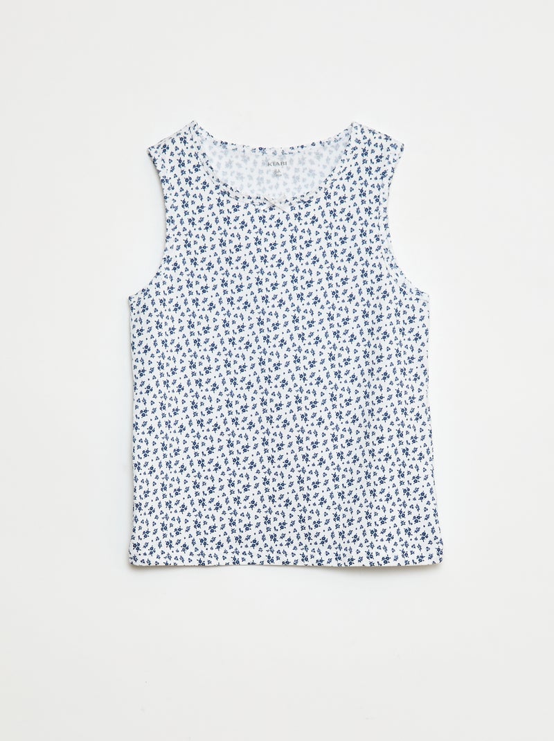 Setje - Mouwloze tops met brede bandjes Blauw - Kiabi