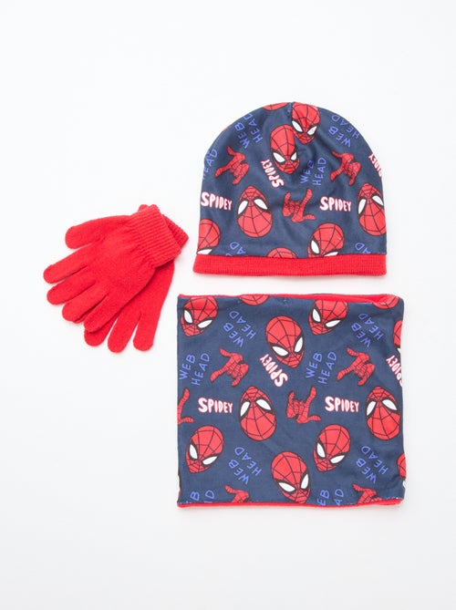 Setje - Muts + colsjaal + handschoenen 'Spider-Man' 'Marvel' - 3-delig - Kiabi