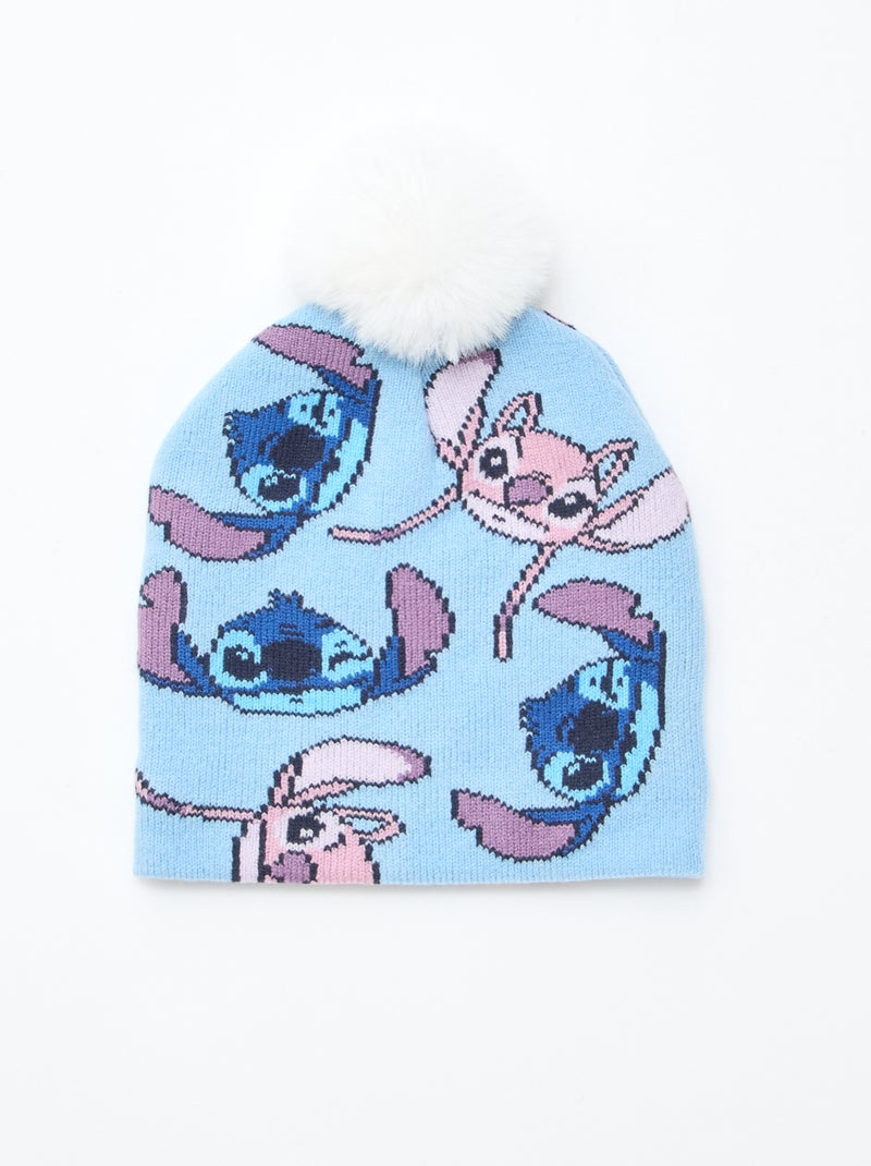 Setje - Muts + colsjaal + handschoenen 'Stitch & Angel' - 3-delig Blauw - Kiabi