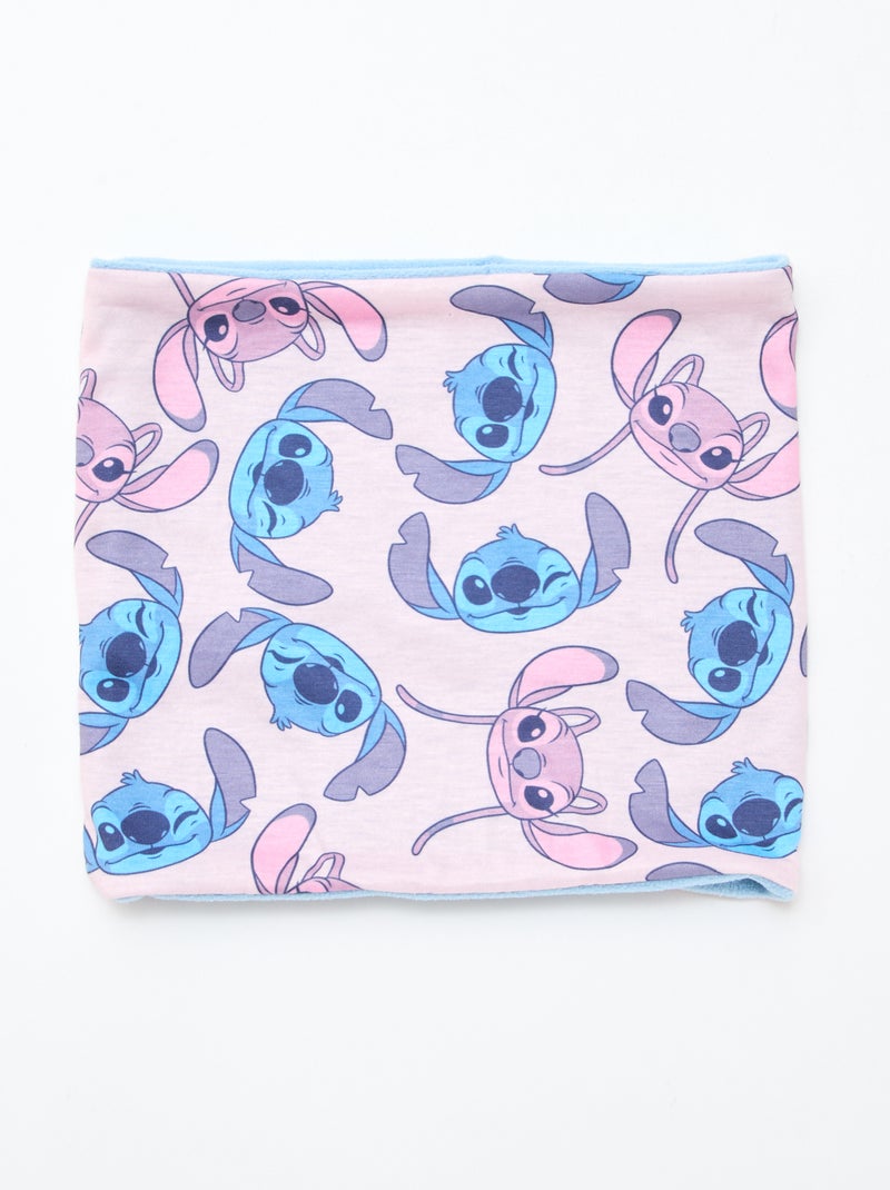 Setje - Muts + colsjaal + handschoenen 'Stitch & Angel' - 3-delig Blauw - Kiabi