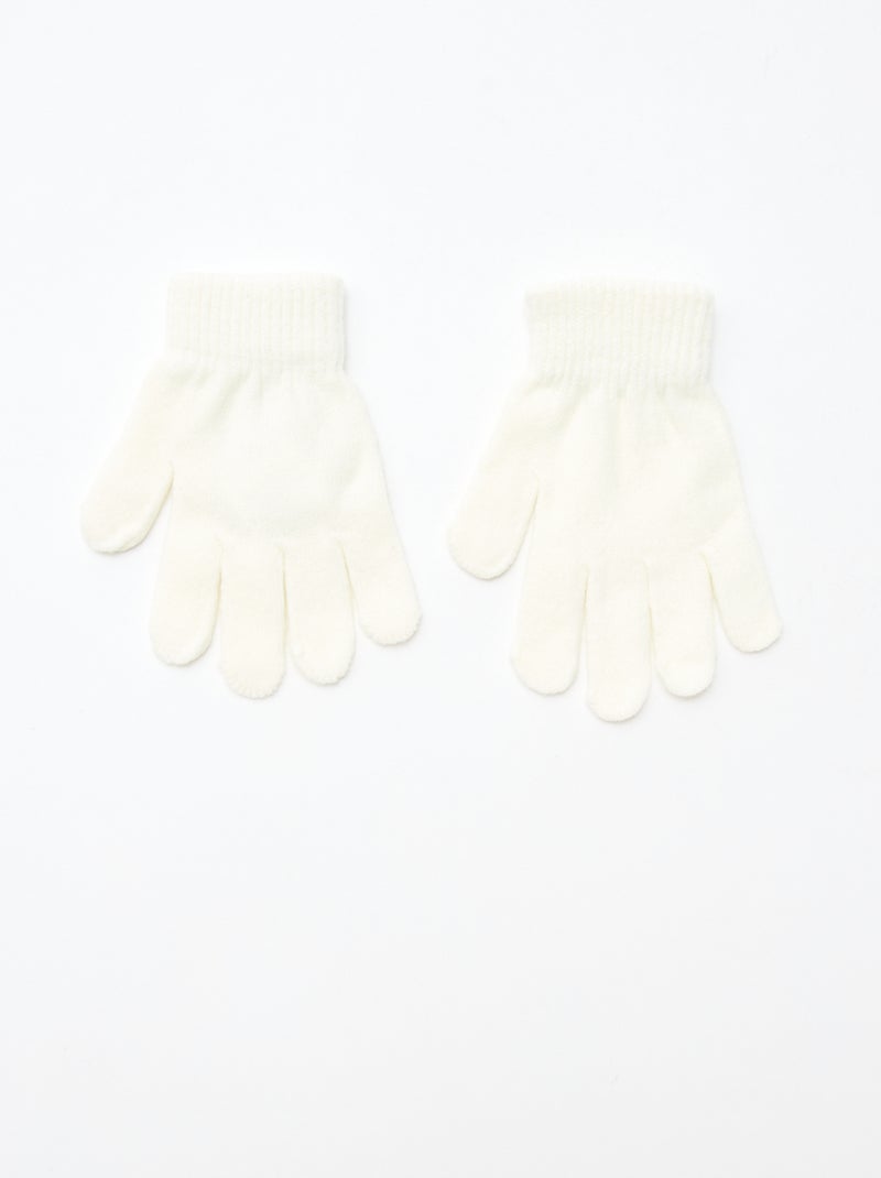 Setje - Muts + colsjaal + handschoenen 'Stitch & Angel' - 3-delig Wit - Kiabi