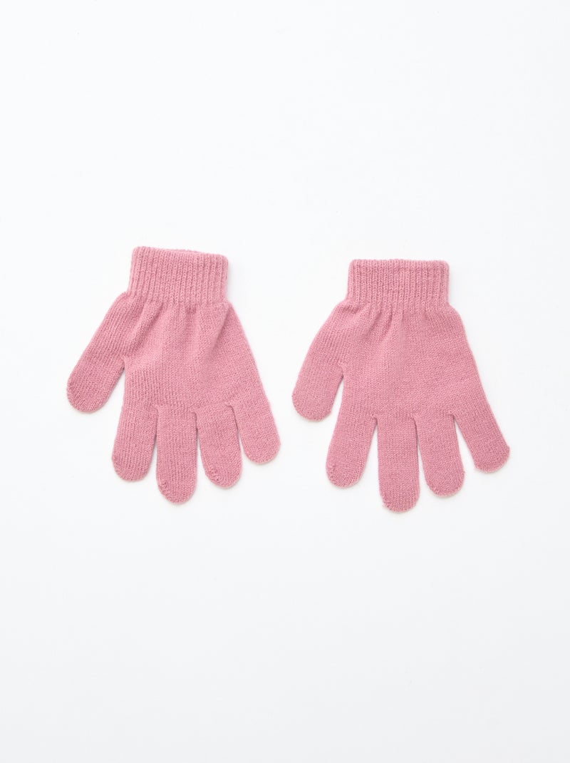 Setje - Muts + handschoenen 'Frozen' - 2-delig Rose - Kiabi