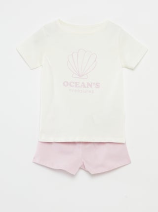 Setje - Pyjama met T-shirt + short - 2-delig