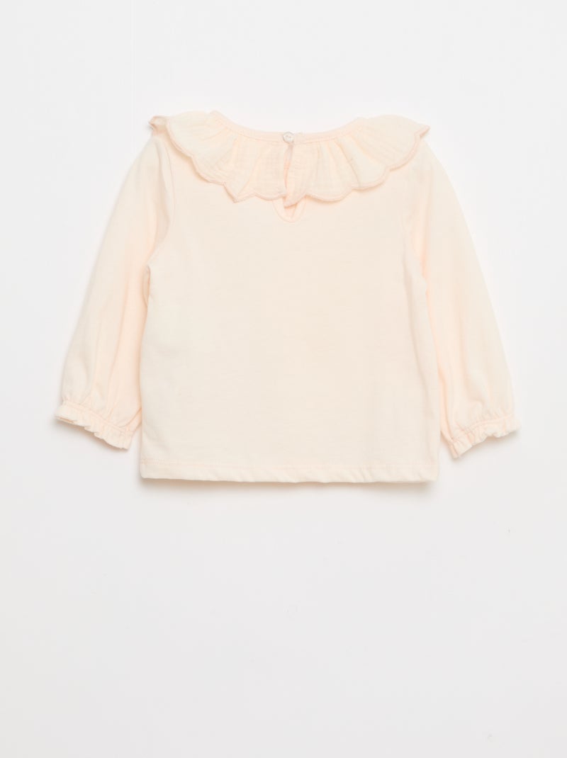 Setje - Short met bretels + T-shirt + kousenbroek - 3-delig Biege - Kiabi