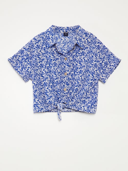 Setje - Soepelvallend T-shirt + broek met bloemenprint - 2-delig - Kiabi