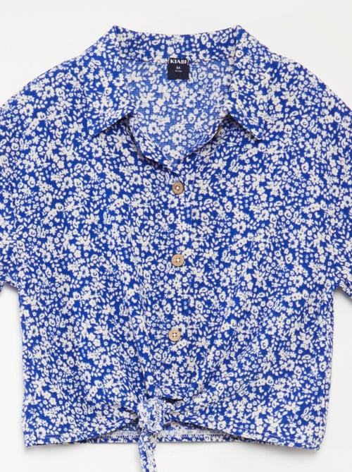 Setje - Soepelvallend T-shirt + broek met bloemenprint - 2-delig - Kiabi