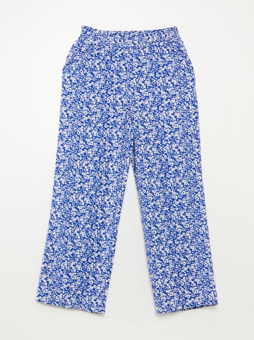 Setje - Soepelvallend T-shirt + broek met bloemenprint - 2-delig - Kiabi