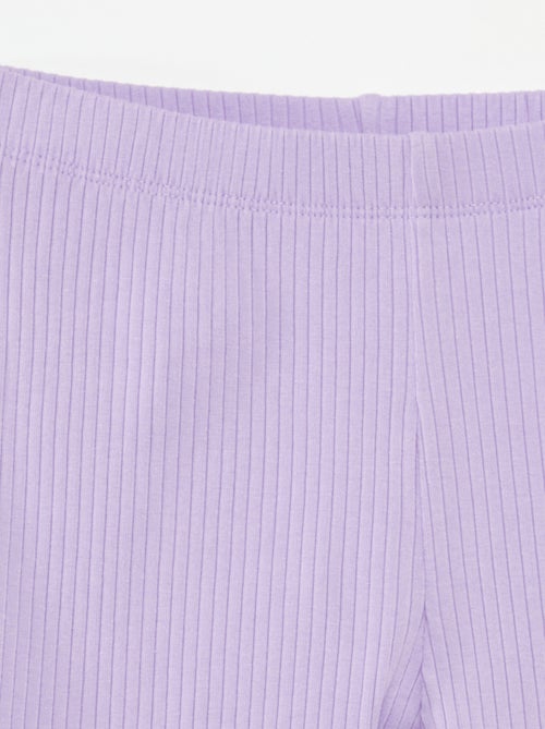 Setje - Sporttop + fietsbroekje van ribstof - 2-delig - Kiabi