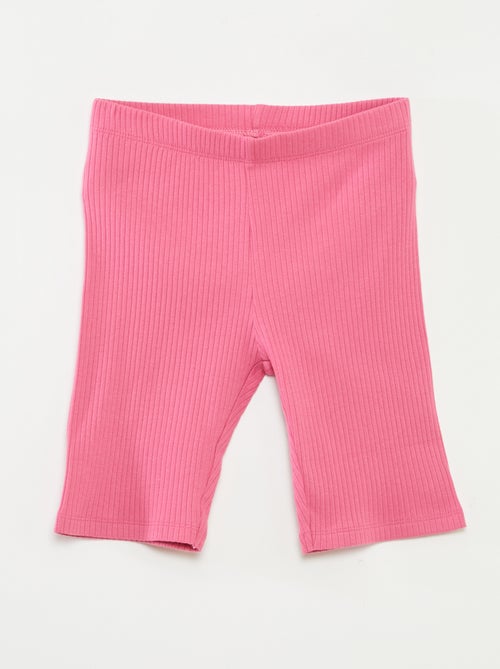 Setje - Sporttop + fietsbroekje van ribstof - 2-delig - Kiabi