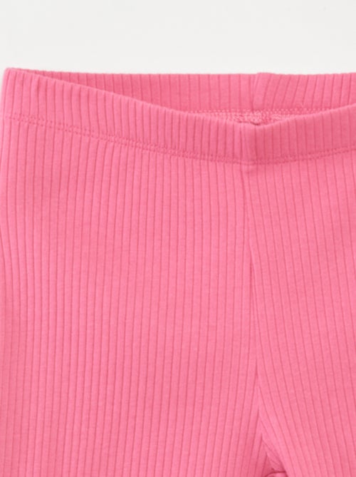 Setje - Sporttop + fietsbroekje van ribstof - 2-delig - Kiabi