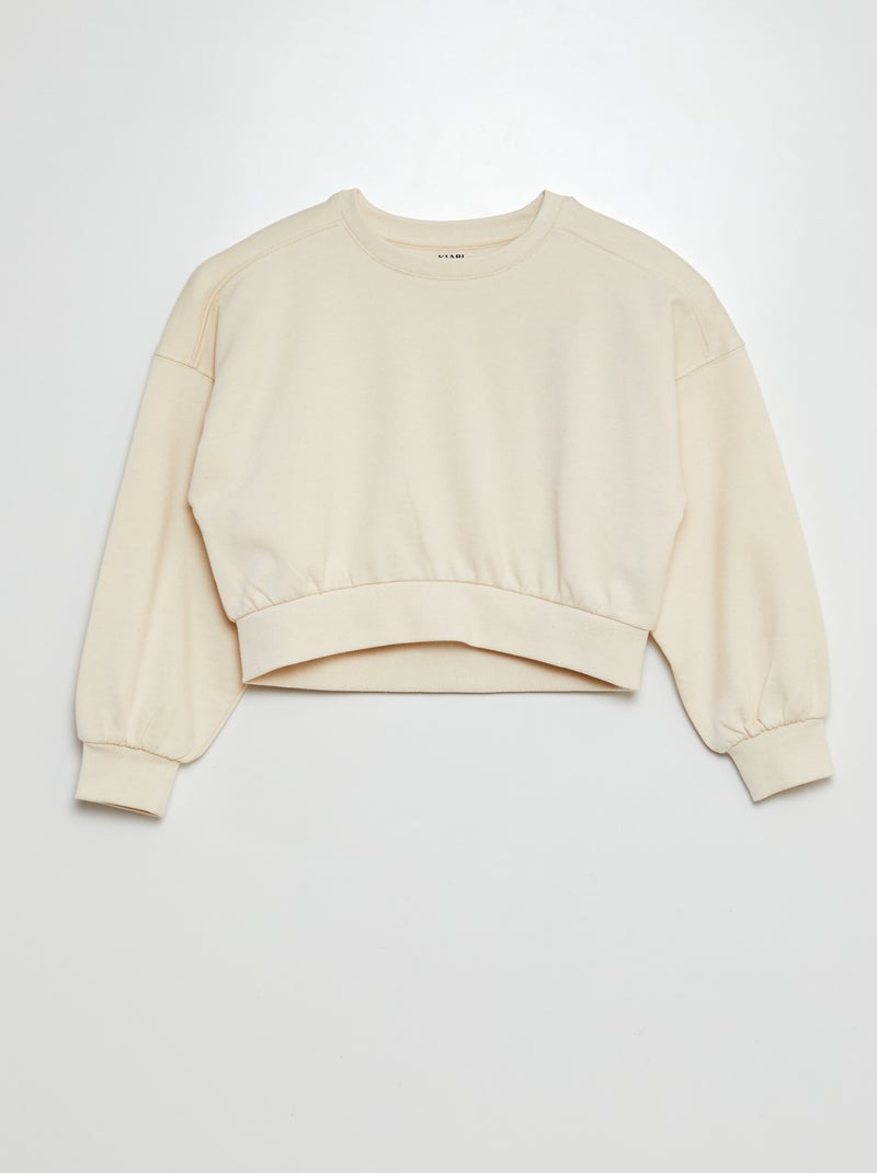 Setje - Sweater + effen joggingbroek - 2-delig WIT - Kiabi