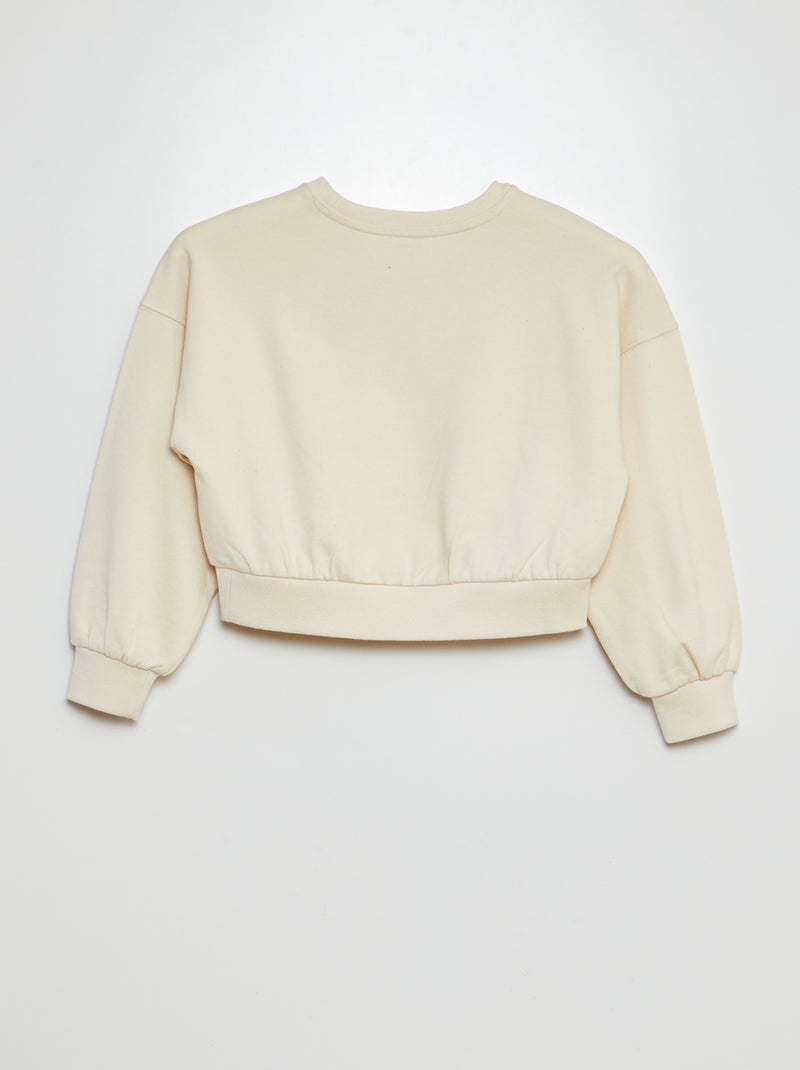 Setje - Sweater + effen joggingbroek - 2-delig WIT - Kiabi