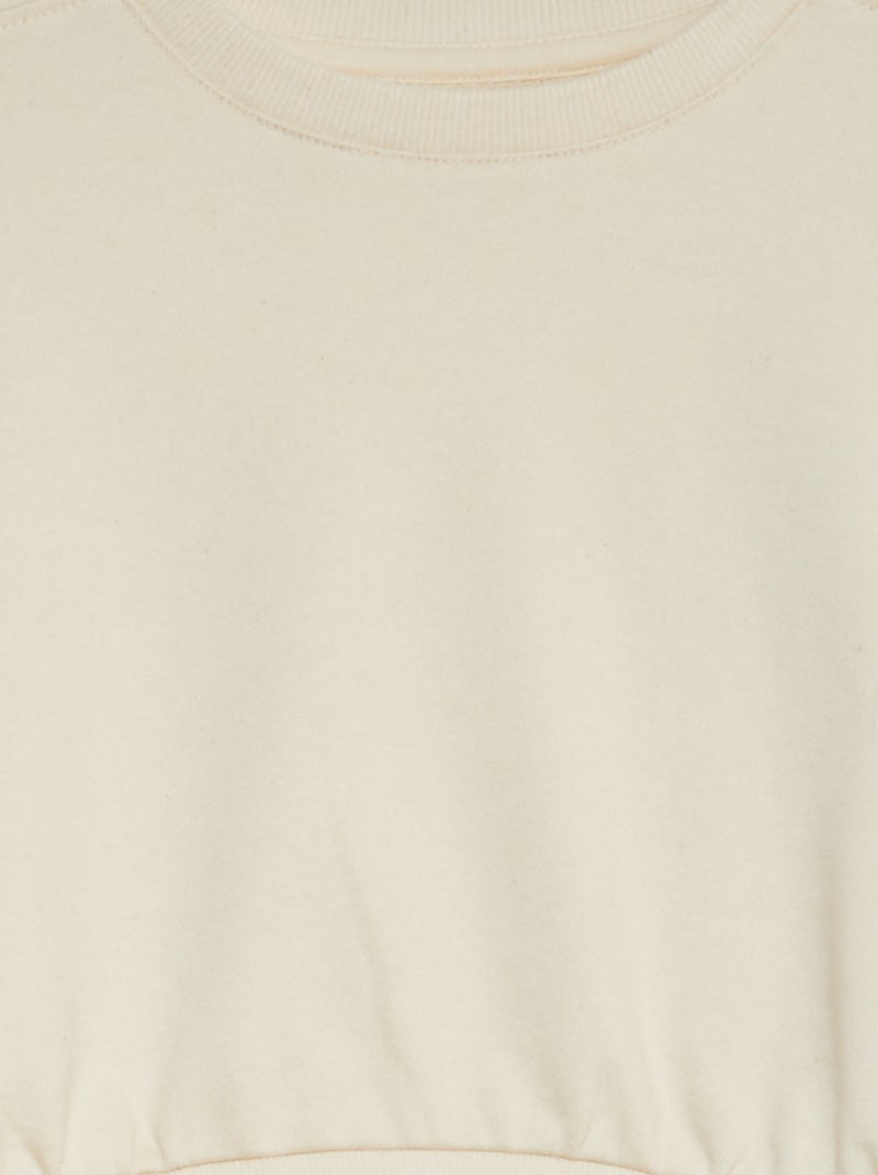 Setje - Sweater + effen joggingbroek - 2-delig WIT - Kiabi