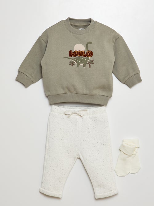 Setje - Sweater + joggingbroek + sokken - 3-delig - Kiabi