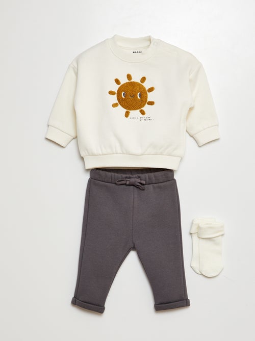 Setje - Sweater + joggingbroek + sokken - 3-delig - Kiabi