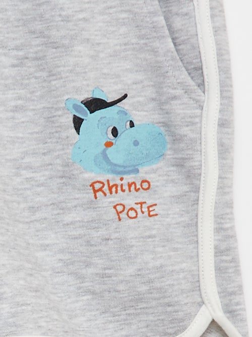 Setje - Sweater van french terry + short - 2-delig - Kiabi