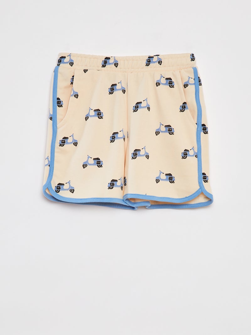 Setje - Sweater van french terry + short - 2-delig BIEGE - Kiabi