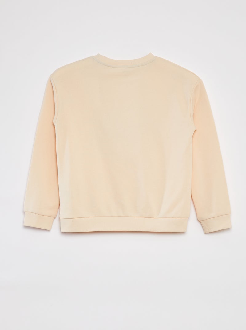 Setje - Sweater van french terry + short - 2-delig BIEGE - Kiabi