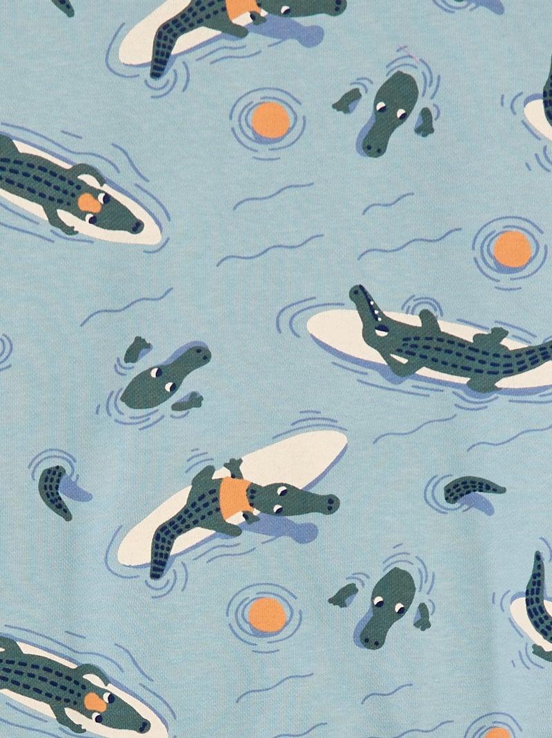 Setje - Sweater van french terry + short - 2-delig BLAUW - Kiabi