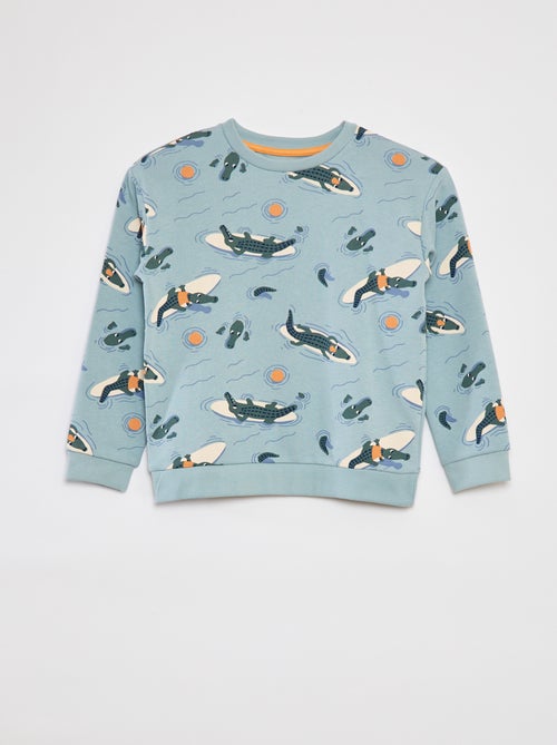 Setje - Sweater van french terry + short - 2-delig - Kiabi