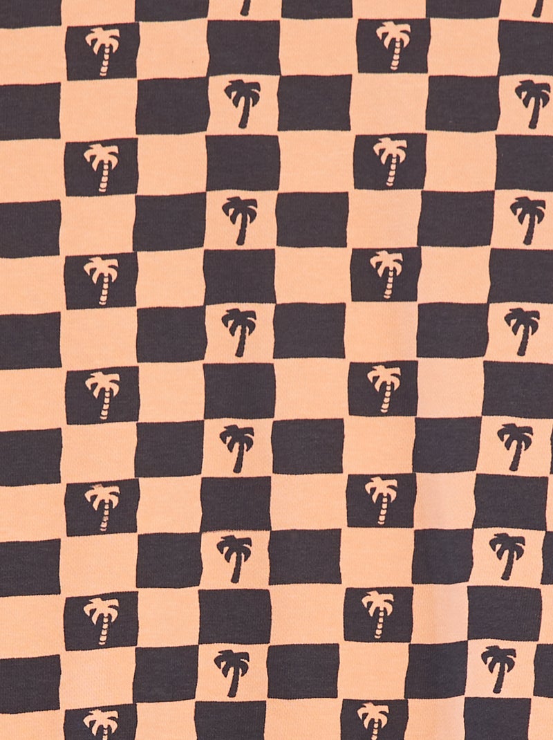 Setje - Sweater van french terry + short - 2-delig ORANJE - Kiabi