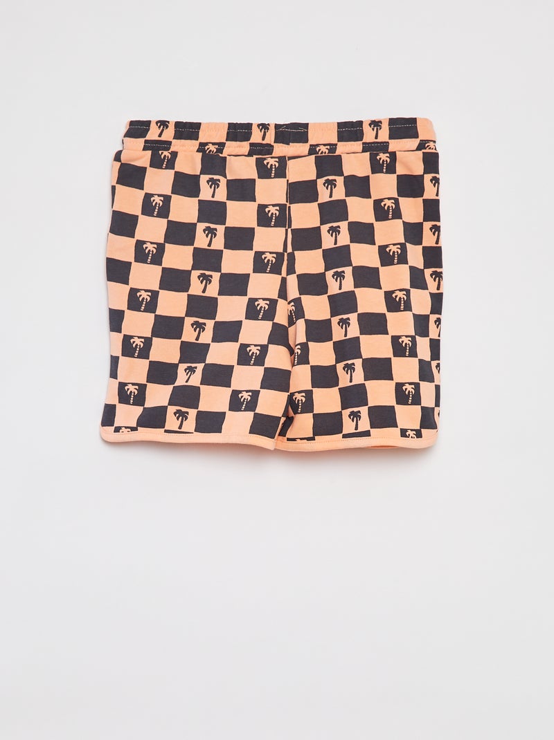 Setje - Sweater van french terry + short - 2-delig ORANJE - Kiabi