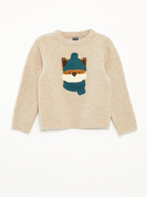 Setje - T-shirt en broek met vosprint - Kiabi