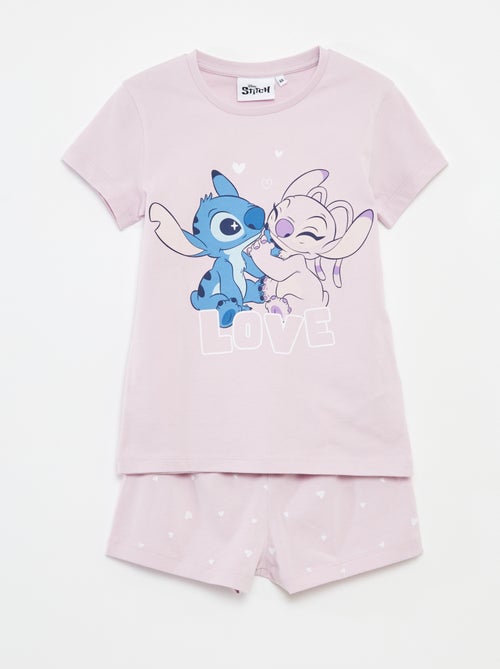 Setje - T-shirt + short - 'Stitch' - 2-delig - Kiabi