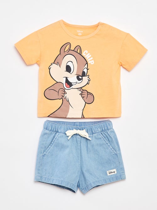 Setje - T-shirt + short 'Knabbel en Babbel' - Kiabi