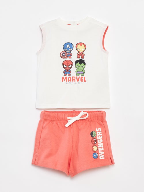 Setje - T-shirt + short 'Marvel' - Kiabi