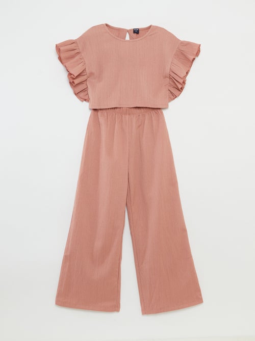 Setje - T-shirt + soepelvallende broek - 2-delig - Kiabi