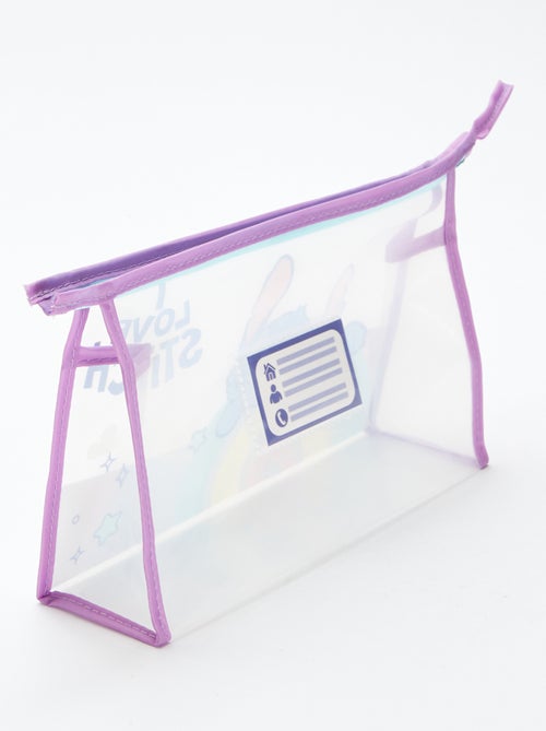 Setje - Toilettasje + haarborstel + handdoek 'Stitch' 'Disney' - 3-delig - Kiabi