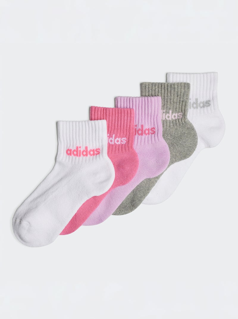 Setje Adidas-sokken - Setje met 5 paar ROSE - Kiabi