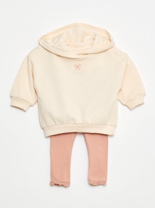 Setje: hoodie + legging van tricot - Kiabi