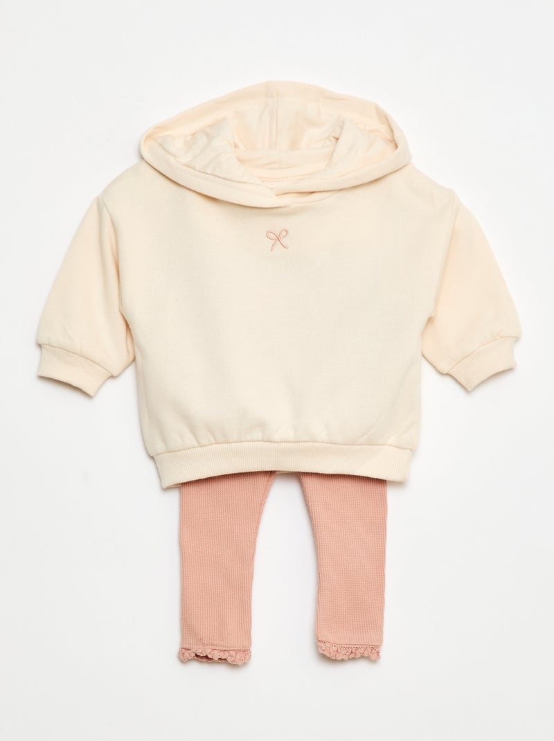 Setje: hoodie + legging van tricot Rose - Kiabi