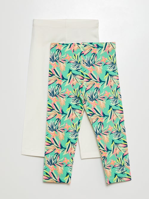 Setje korte leggings met motiefje - 2-delig - Kiabi