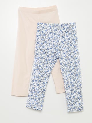 Setje korte leggings met motiefje - 2-delig