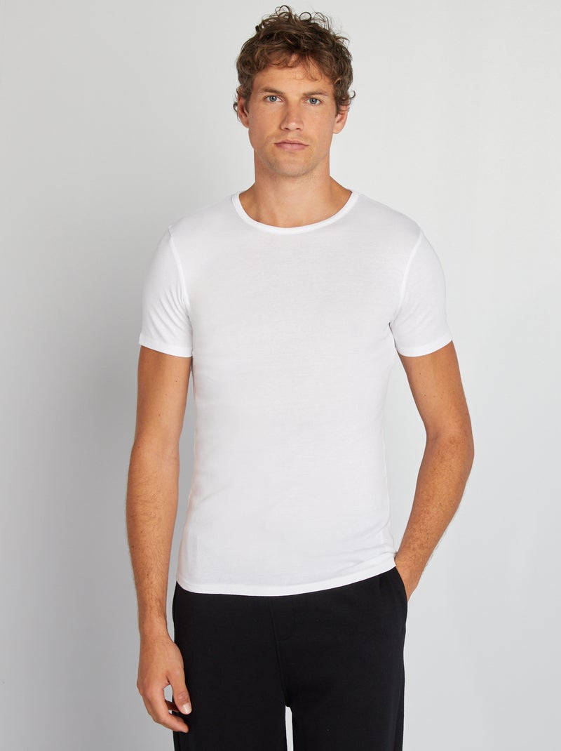 Setje met 2 basic T-shirts wit - Kiabi