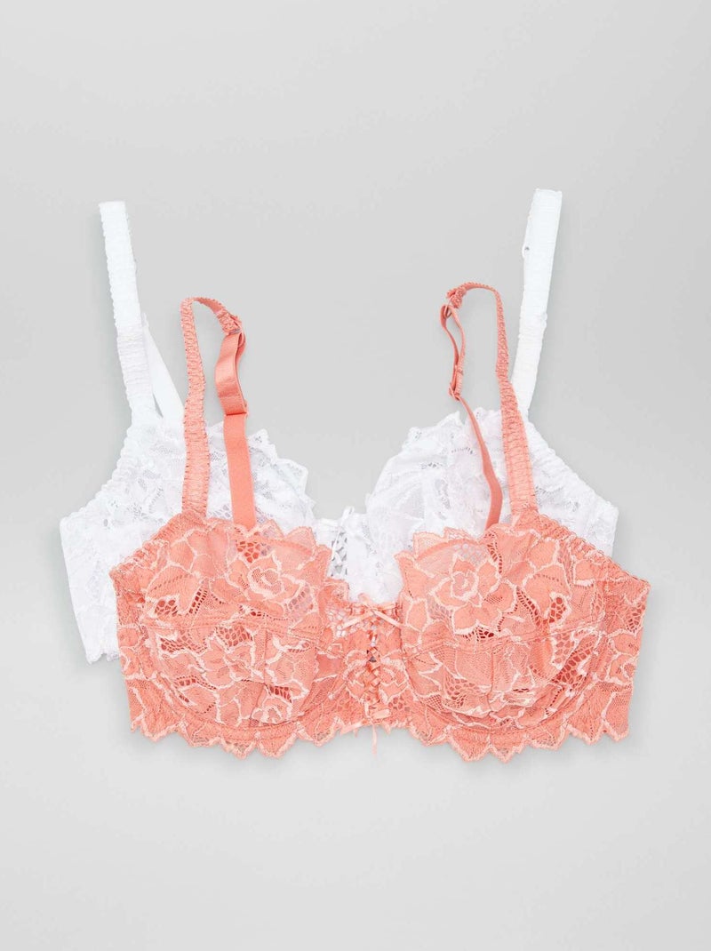 Setje met 2 beha's 'Arum' 'Sans Complexe' ROSE - Kiabi